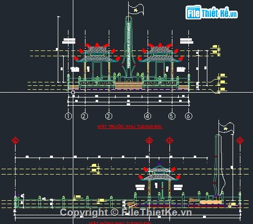 đài tưởng niệm liệt sĩ,File cad Đài tưởng niệm liệt sỹ,Đài tưởng niệm liệt sỹ